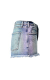 McGuire High Waisted Georgia May Over The Rainbow Washed Denim Shorts