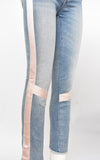 McGuire Denim High Waisted Vintage Slim Pink Tuxedo Stripe Jeans Les Toiles