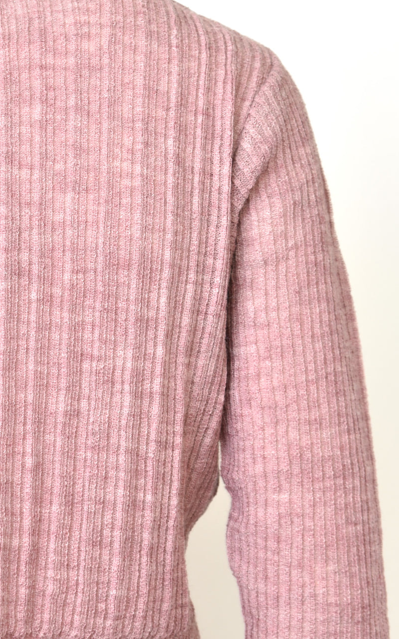 Mantari Laura Alpaca Ribbed Cropped Sweater Pink