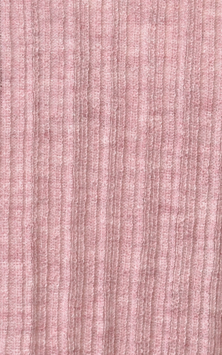 Mantari Laura Alpaca Ribbed Cropped Sweater Pink
