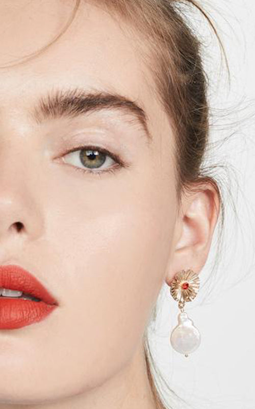 Baroness Cultured Baroque Pearl Drop Earrings