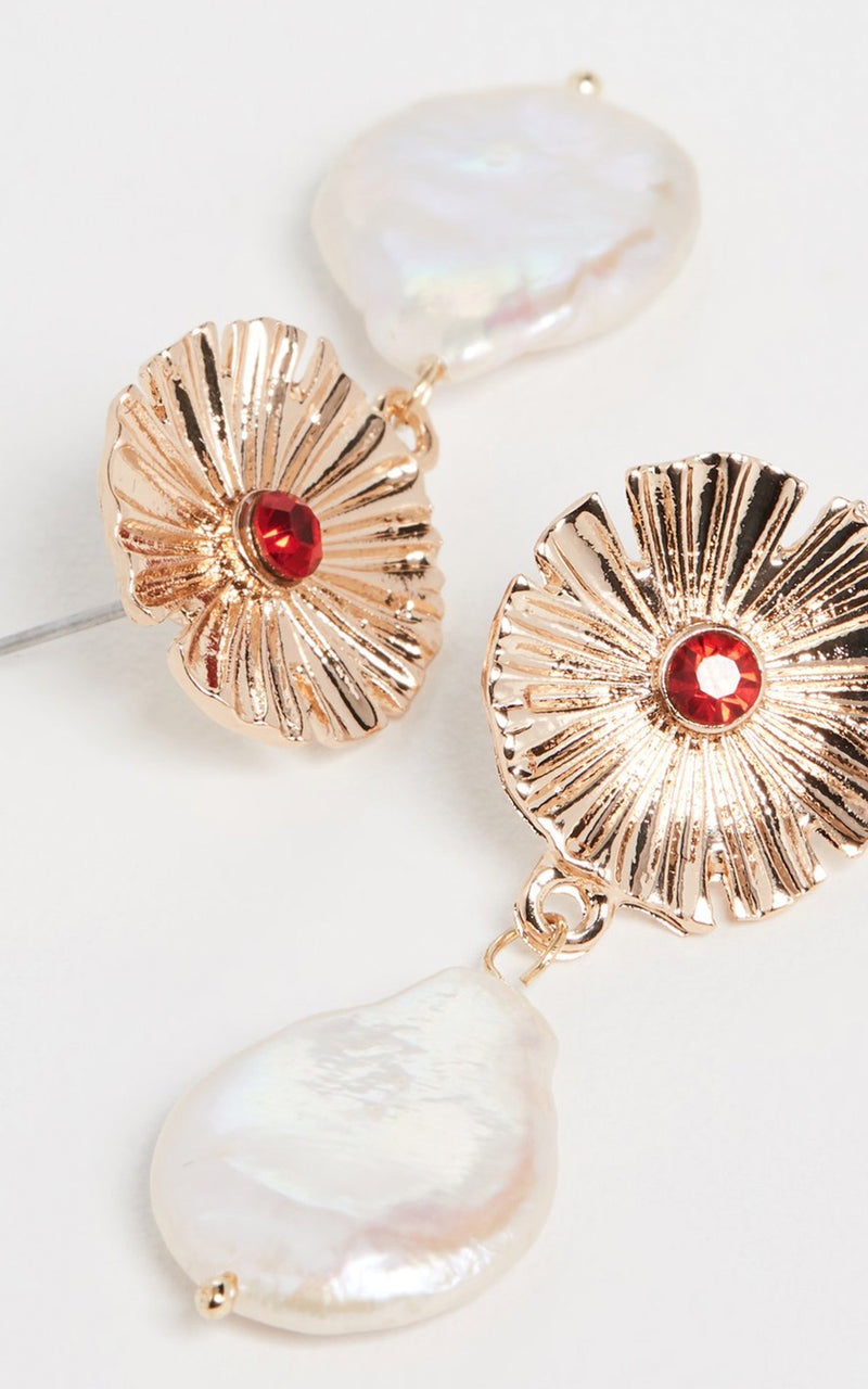 Baroness Cultured Baroque Pearl Drop Earrings