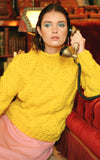 Stella Pardo Yasmine Yellow Cable Knit Wool Sweater