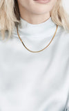 Shashi Lady 18k Gold Filled Herringbone Chain Necklace