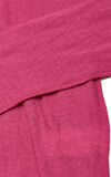WNDERKAMMER Dark Pink Wool Puff Shoulder Mock Turtleneck One-Line Inside Out Top