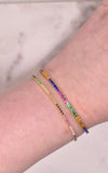 Shashi Rainbow Stone & Gold Plated Cuff Bracelet