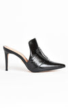 Carrano Buckle Mule Stiletto Heels Black